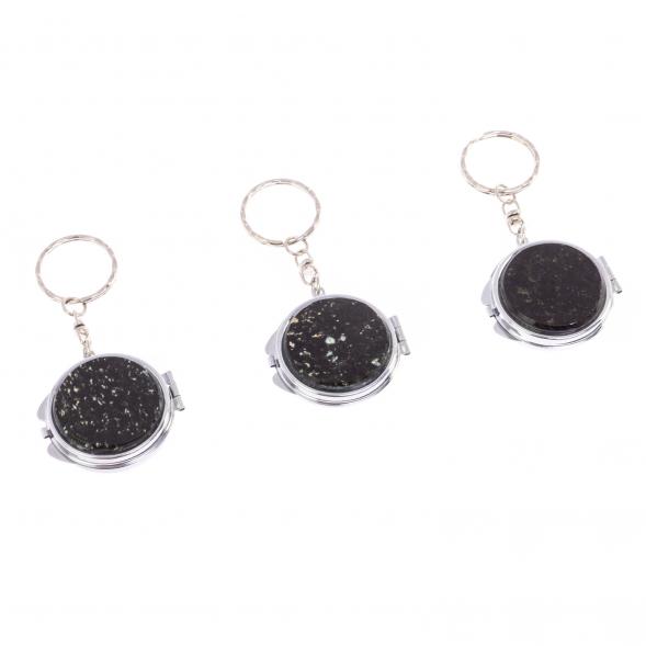 Складное зеркало брелок из мусковита круглое 126636