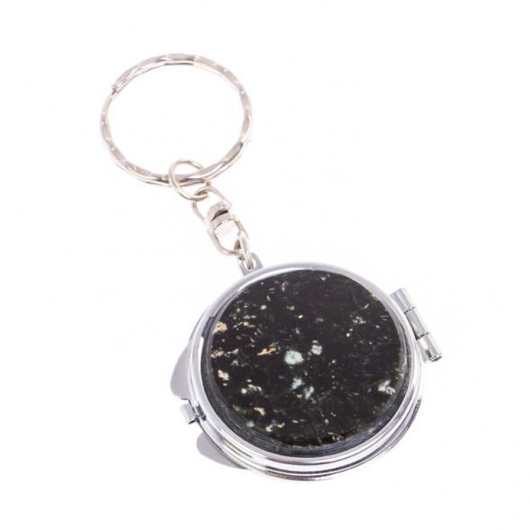 Складное зеркало брелок из мусковита круглое 126636