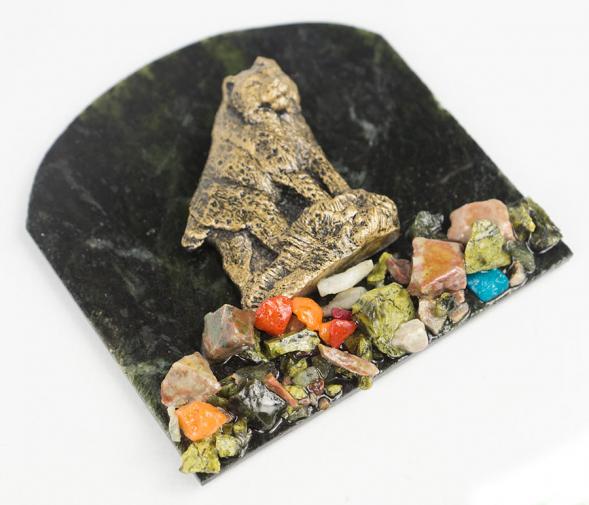 Магнит &amp;quot;Рысь&amp;quot; змеевик 118022