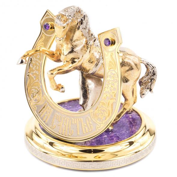 Сувенир &amp;quot;Подкова на счастье&amp;quot; чароит 119697