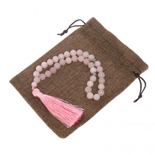 Четки из розового кварца 35 бусин 128578