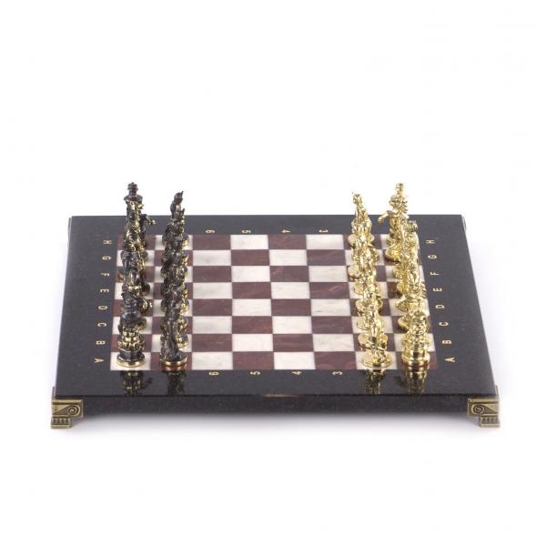 Шахматы бронзовые &amp;quot;Турецкие&amp;quot; доска 32х32 см мрамор лемезит 121373