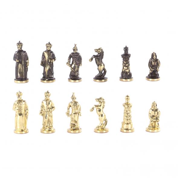 Шахматы бронзовые &amp;quot;Турецкие&amp;quot; доска 32х32 см мрамор лемезит 121373