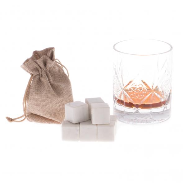 Камни для виски 9 кубиков из белого мрамора 122289