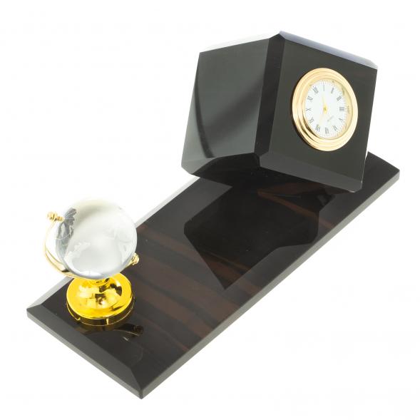 Мини-набор &amp;quot;Куб&amp;quot; с глобусом камень обсидиан 122142