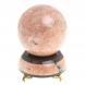 Шар Антистресс 10,5 см из розового мрамора на подставке 123607
