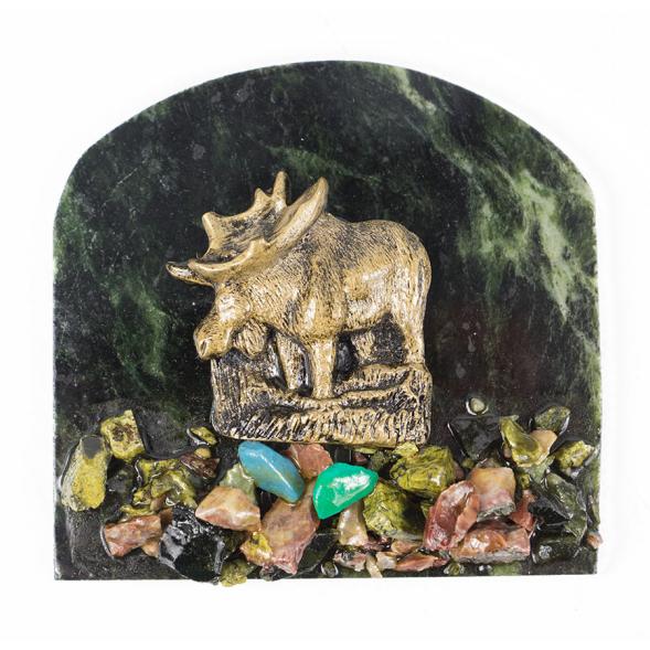 Магнит &amp;quot;Лось&amp;quot; змеевик 118023