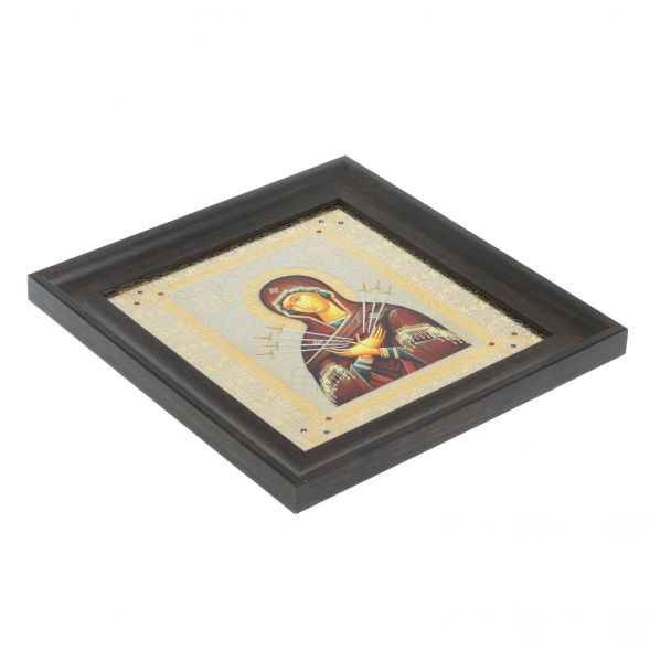 Икона &amp;quot;Семистрельная БМ&amp;quot; багет 22,5х23,5х2 см Златоуст 128115