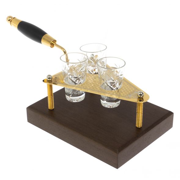 Водочный набор &amp;quot;Строительный мастерок&amp;quot; с тремя стопками Златоуст 128881