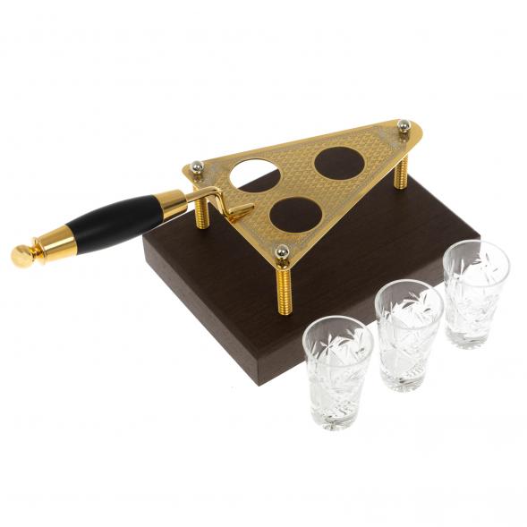 Водочный набор &amp;quot;Строительный мастерок&amp;quot; с тремя стопками Златоуст 128881