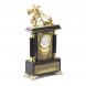 Каминные часы из камня &amp;quot;Святой Георгий Победоносец&amp;quot; офиокальцит бронзовое литье 121559