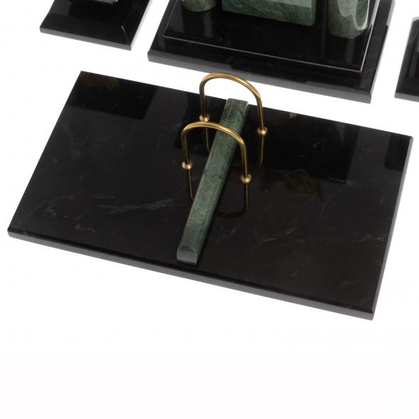 Настольный набор &amp;quot;Орел&amp;quot; из офиокальцита 129980