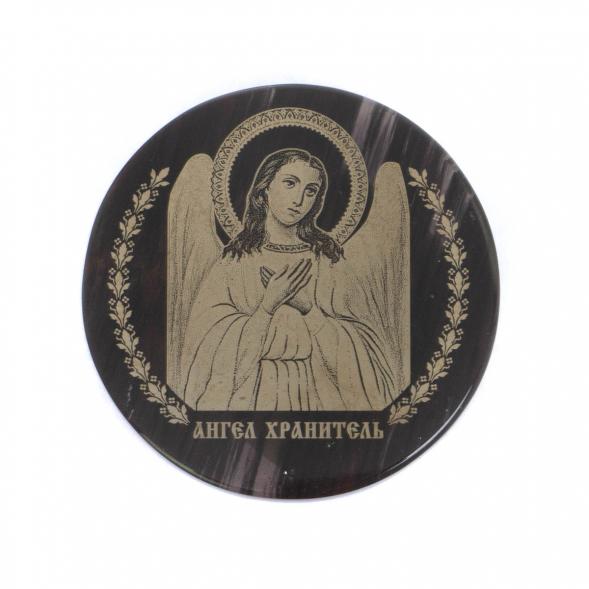 Оберег в машину &amp;quot;Ангел Хранитель&amp;quot; обсидиан черный 47 мм 122012