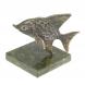 Статуэтка из бронзы &amp;quot;Скалярия&amp;quot; на подставке змеевик 123236