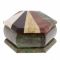 Шкатулка мозаика из камня "Шесть граней" 14,5х12,5х7