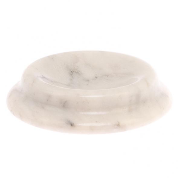 Подставка под шар из белого мрамора круглая 8х8х2 см 126099