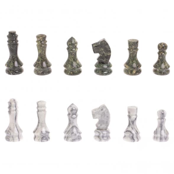 Набор игр &amp;quot;Герб России&amp;quot; 3 в 1: шахматы, шашки, нарды камень змеевик мрамор 126563