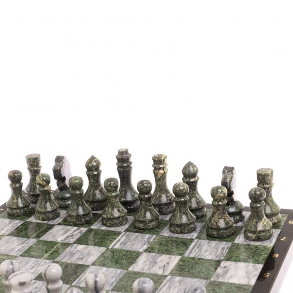 Набор игр &amp;quot;Герб России&amp;quot; 3 в 1: шахматы, шашки, нарды камень змеевик мрамор 126563