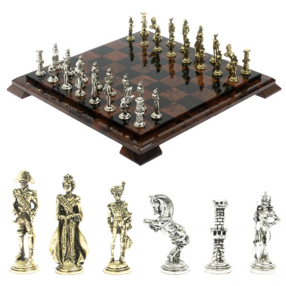 Шахматы &amp;quot;Отечественная война&amp;quot; доска 40х40 см из обсидиана 128358