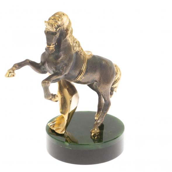 Статуэтка &amp;quot;Конь с попоной&amp;quot; на нефрите 8х8х17 см 129922