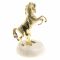 Статуэтка из бронзы "Конь на дыбах" на подставке из мрамора