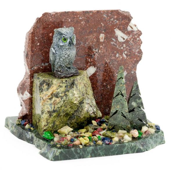 Сувенир &amp;quot;Сова&amp;quot; змеевик 116080