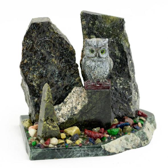 Сувенир &amp;quot;Сова&amp;quot; змеевик 116080