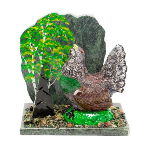 Сувенир &amp;quot;Глухарь в лесу&amp;quot; змеевик 116431