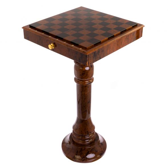 Шахматный стол с фигурами &amp;quot;Классический&amp;quot; камень обсидиан 124914