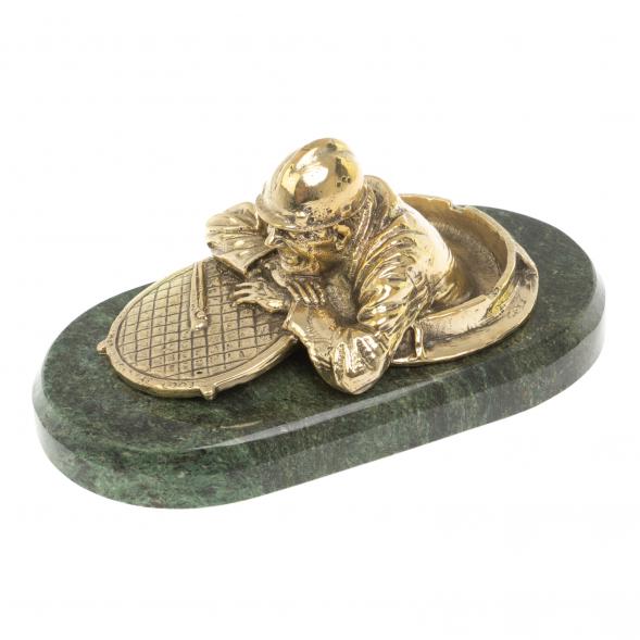 Статуэтка из бронзы &amp;quot;Сантехник&amp;quot; змеевик 19,5х10х9 см 126857