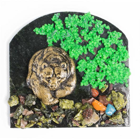 Магнит &amp;quot;Медведь&amp;quot; змеевик 118025