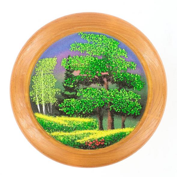 Тарелка декоративная &amp;quot;Лето&amp;quot; 15 см каменная крошка 111110