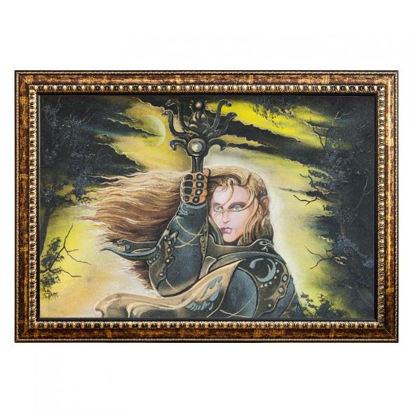 Картина &amp;quot;Воительница&amp;quot; багет 46х66 см, каменная крошка 111566