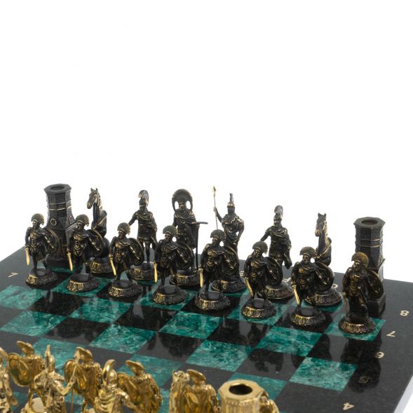 Шахматы подарочные &amp;quot;Спарта&amp;quot; фигуры шабровский змеевик 127964