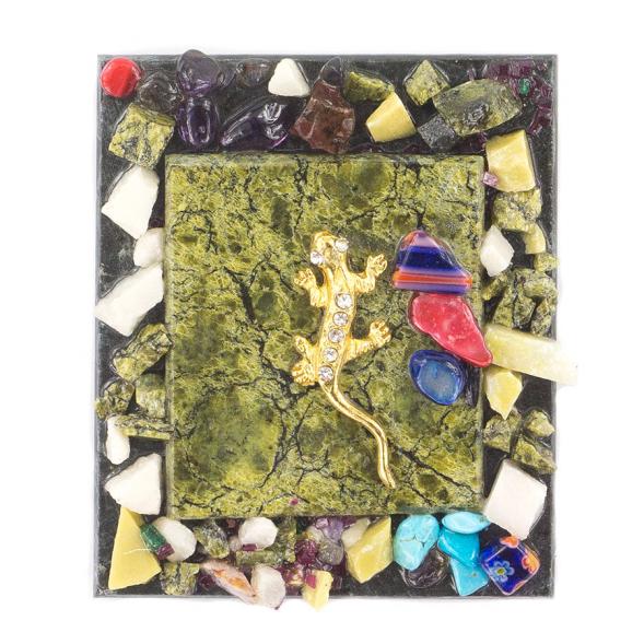 Магнит &amp;quot;Ящерица&amp;quot; квадрат змеевик 120061