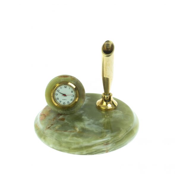 Письменный прибор с часами из оникса (4) 128883