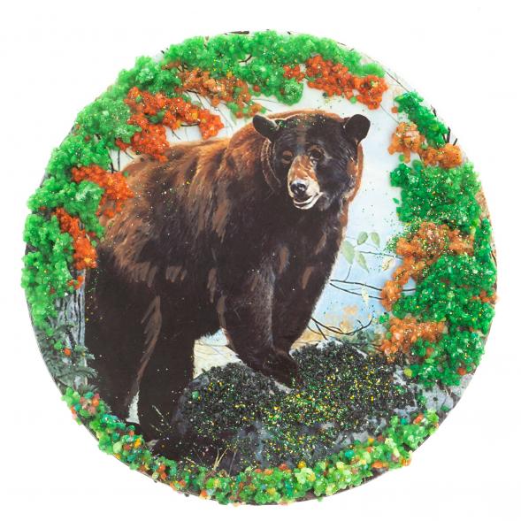 Магнит с рисунком &amp;quot;Медведь&amp;quot; змеевик 121575