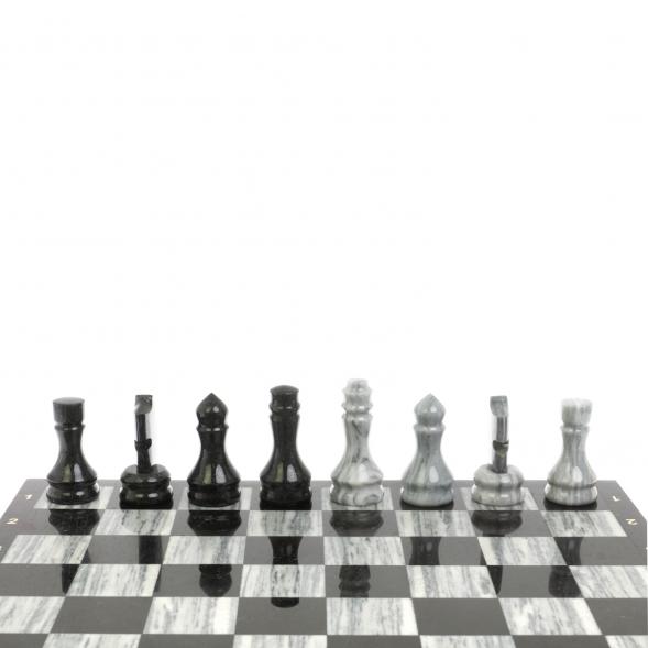 Шахматы &amp;quot;Традиционные&amp;quot; 44х44 см из мрамора и габбро-диабаза 129804