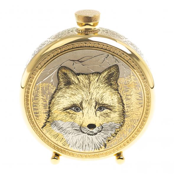 Подарочный набор &amp;quot;Лиса&amp;quot; фляжка и 3 стопки перевертыша Златоуст 123694