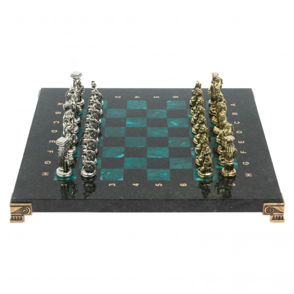 Шахматы &amp;quot;Царь Леонид&amp;quot; из змеевика 28х28 см 127737
