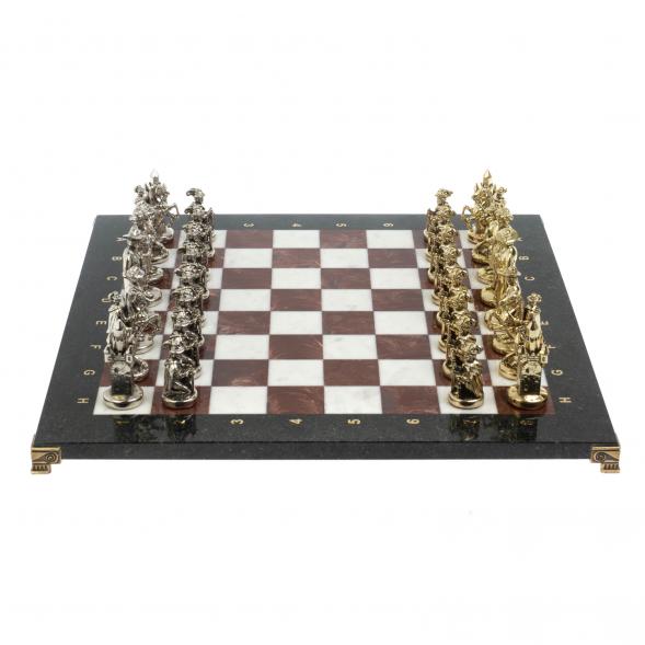 Шахматы &amp;quot;Средневековье&amp;quot; доска 44х44 см, мрамор лемезит 127965