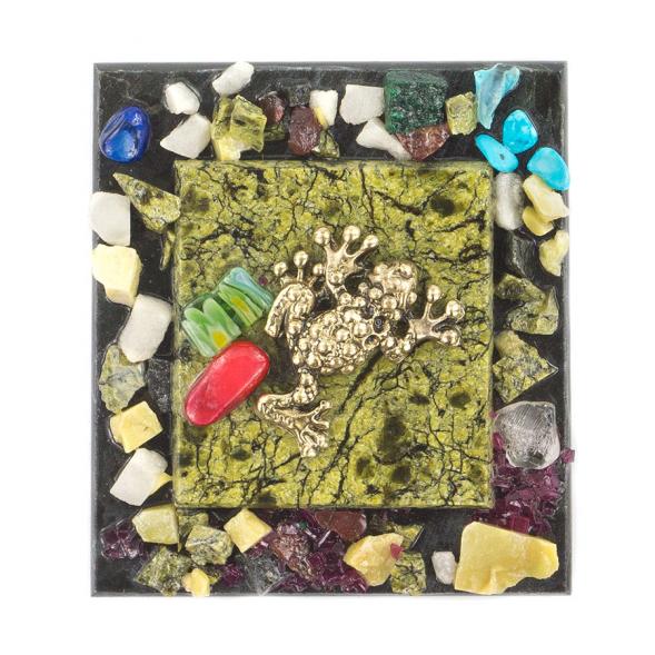 Магнит &amp;quot;Лягушка&amp;quot; квадрат змеевик 120062