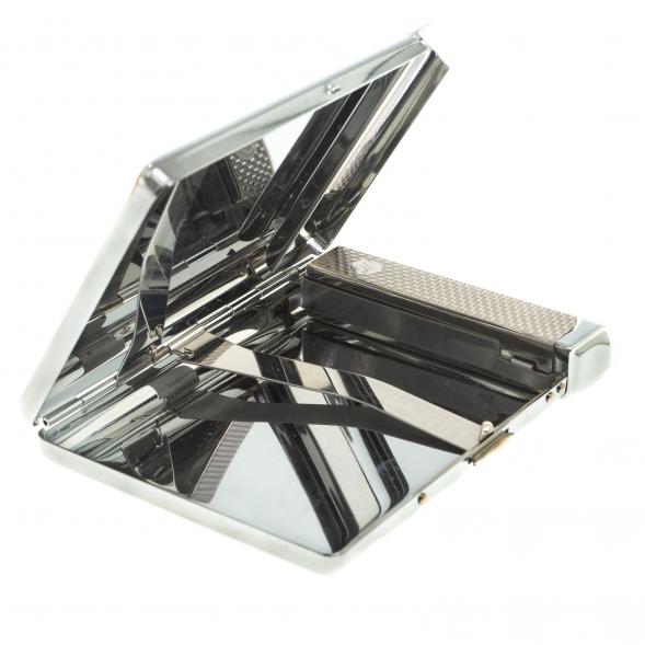 Подарочный портсигар на 20 сигарет с газовой зажигалкой камень лазурит