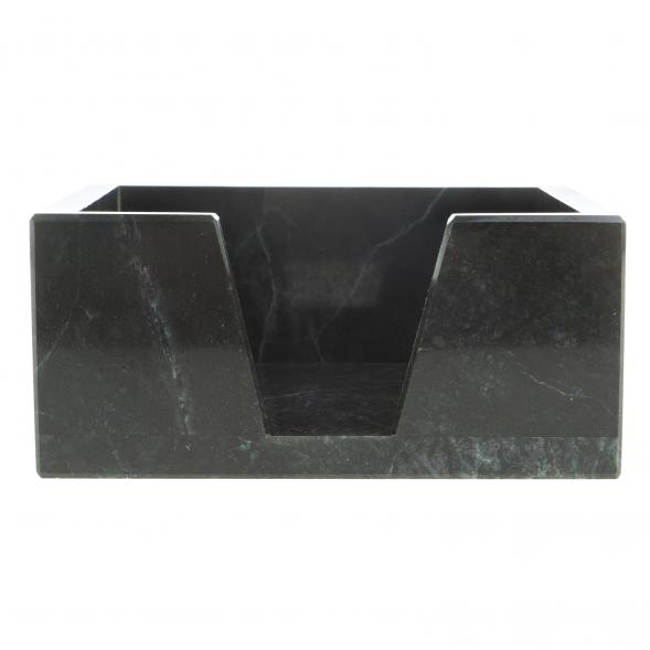 Лоток для бумаг &amp;quot;Кубарик&amp;quot; из черного змеевика 11х11х5 см 123517