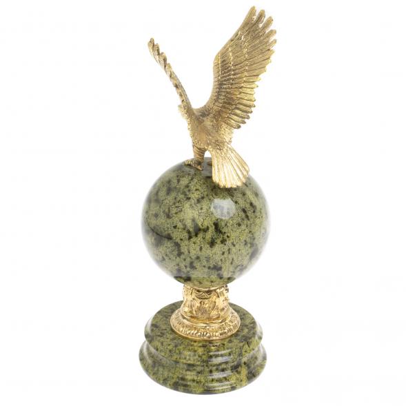 Настольные часы &amp;quot;Орел&amp;quot; бронза змеевик 126860