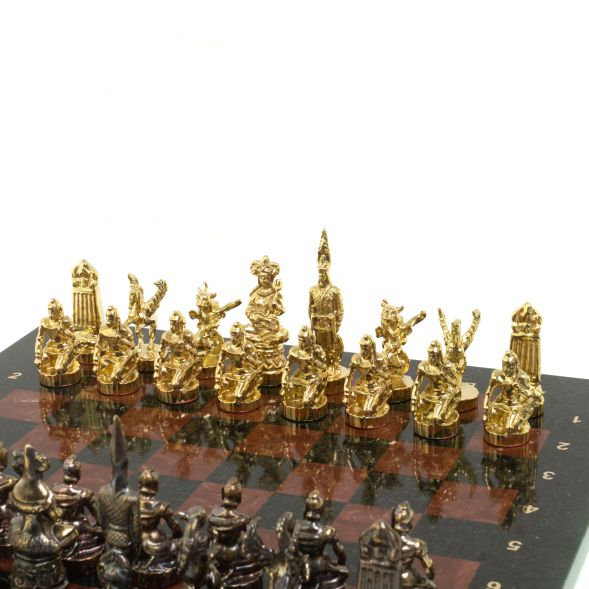 Шахматы &amp;quot;Шахерезада&amp;quot; доска 40х40 см лемезит змеевик 127258