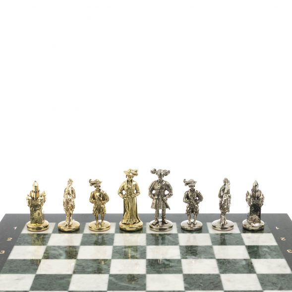 Шахматы &amp;quot;Средневековье&amp;quot; доска 44х44 см мрамор / змеевик 127966