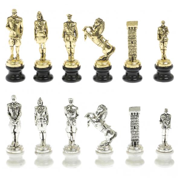 Шахматы &amp;quot;Великая Отечественная война&amp;quot; на подставках доска 48х48 см мрамор/змеевик 128515