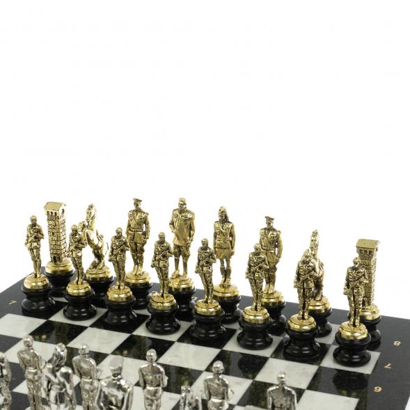 Шахматы &amp;quot;Великая Отечественная война&amp;quot; на подставках доска 48х48 см мрамор/змеевик 128515