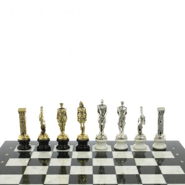 Шахматы &amp;quot;Великая Отечественная война&amp;quot; на подставках доска 48х48 см мрамор/змеевик 128515